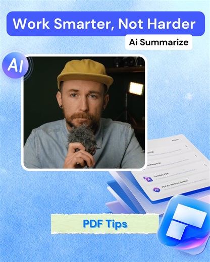 Tired of reading long PDFs? 😵‍💫 Let PDFelement’s AI Summarize feature do the work for you! ⚡ With just one click, you’ll get a clear and concise summary of your document’s key points. 📄✨ No more endless scrolling — perfect for students, professionals, and anyone short on time! ⏱️📚 Got questions about the content? Just ask! 💬🤖 Our AI can answer your queries based on the PDF itself, like a smart reading assistant. 🧠📘 Work smarter, not harder. Try it now and feel the difference! 🚀 #PDF #Vi