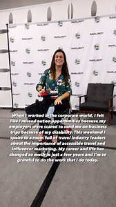 When I worked in the corporate world, I felt like I missed out on opportunities because my employers were scared to send me on business trips because of my disability. This weekend I spoke to a room full of travel industry leaders about the importance of accessible travel and influencer marketing. My career and life has changed so much in just a few years and I’m so grateful to do the work that I do today. 🥹♥️ Moments like these are so full circle for me. 🙏🏼 Had the best time in Savannah atte
