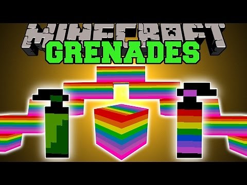 Minecraft: SPECIAL GRENADES (BLACK HOLES, NUCLEAR EXPLOSIONS, RAINBOWS, & MORE!) Mod Showcase