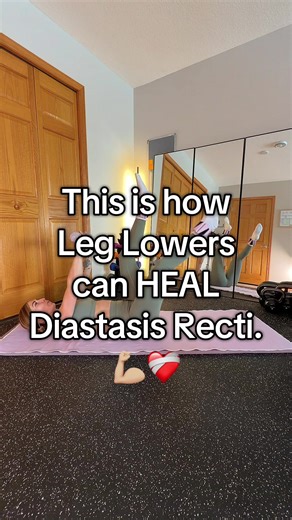 This is how Leg Lowers can HEAL diastasis recti 👇🏼 It’s not about how low your leg goes or how heavy the weights are. Leg Lowers target your DEEP CORE muscles training your gap to CLOSE 👏🏼 They are also beneficial because they encourage your core to zip up naturally. In addition, feedback is INSTANT! You will know when you need to regress or stop from lowering all the way to the ground bc your stomach will protest & pop up to say “hi” 👋🏼 You’re not doing anything wrong— you just adjust, an