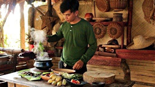 How a simple provincial breakfast becomes a feast with fresh vegetables