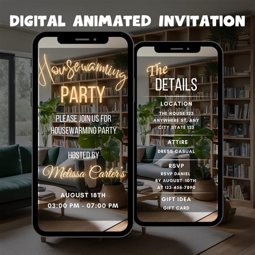 Editable Housewarming Video Invitation, New Home Party Animated Invite (digital Download) - Etsy