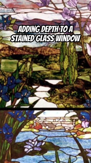 Using distance and depth of a Stained Glass window with design elements. #stainedglass #design