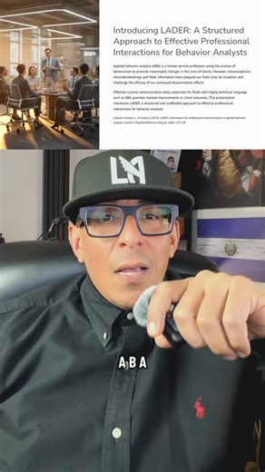 ABA works. The rumor mill works harder. 😏 This 3-part series breaks down the LADER framework — a research-based, 5-step method for handling misconceptions about Applied Behavior Analysis without losing your cool (or your credibility). 🔹 L = Listen — actually hear what’s being said, not what you think they mean. 🔹 A = Ask — clarify, don’t correct. 🔹 D = Determine — identify the real misconception before you swing. 🔹 E = Engage — connect through examples, clarity, and evidence. 🔹 R = Reflect