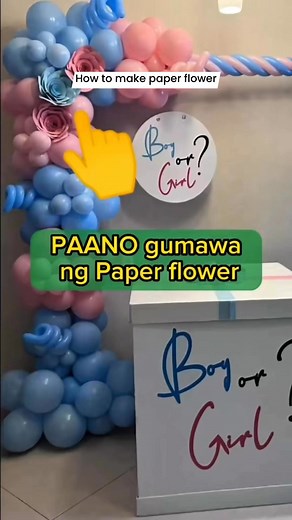Paano gawin ang Paper flower using cartolina paper! #highlightseveryone #everyoneシ゚viralシviralシfypシ゚viralシalシ #paperflowers #GenderReveal | Manding Mich Creations