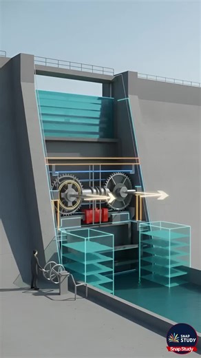 How Do Massive Dam Gates Open So Easily? 🌊⚙️ #DamEngineering #CivilEngineering #HowItWorks #megastructures