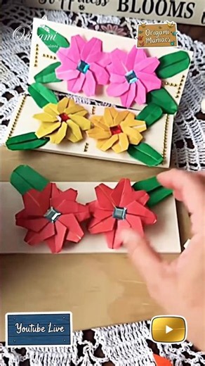 Beautiful Origami Flower #origami #papercrafts #paperart #tutorial #livestream
