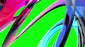 Abstract Overlay Water Shapes Gradient Blue Purple Animationisolated Green Screen