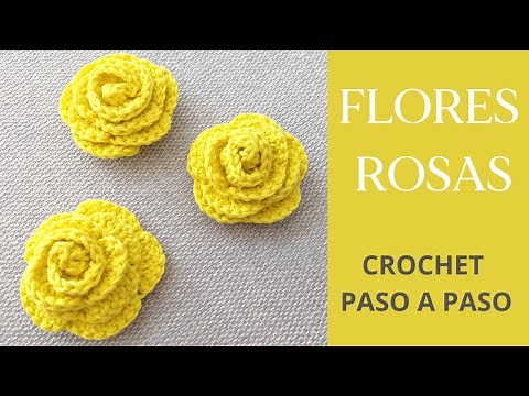 Como tejer flores a crochet super fáciles de hacer Rosas a ganchillo paso a paso