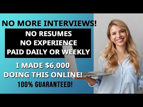 NO INTERVIEW REMOTE JOBS YOU CAN START TODAY! $1,200 WEEKLY OR EARN DAILY | 100% GUARANTEED