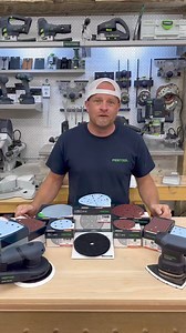 Quick overview of the different sandpaper options from Festool #festool #woodworking #tools | The Dusty Lumber Co.