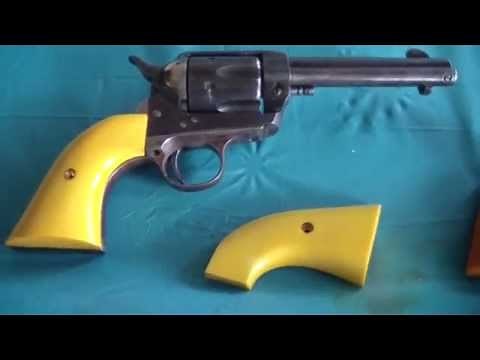 staining polyurethane ivory grips to aged ivory