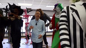 Fun Costumes 15 FT Giant Pumpkin Inflatable Halloween Yard Decoration with Built in Lights, Stakes, Ropes & Power Cord for Indoor & Outdoor Use Standard