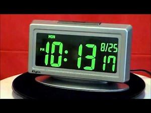 Elgin 3451E Large Display Digital Selectable Color Alarm Clock