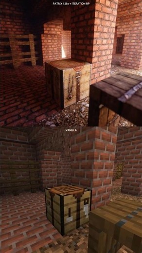 Vanilla vs Patrix Part 3 🤯 #minecraftshorts #minecraft #shorts #minecraftbuilding