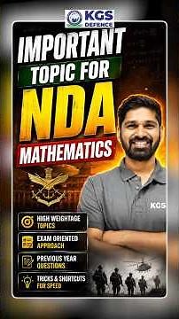 💯NDA Mathematics Important Topics List🎯| Last Minute Preparation Strategy #ndamaths #importanttopics