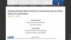 U.S. Census Bureau - Getting Started with American Community Survey Data in R and Python (YouTube)