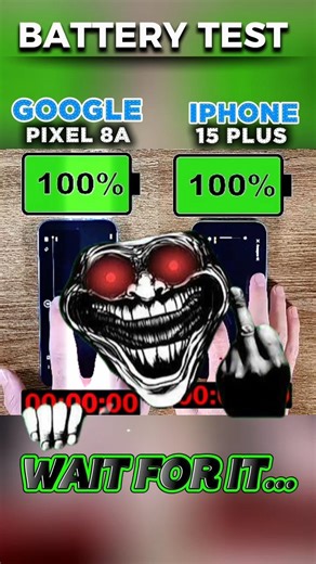 🔋 Google Pixel 8a vs iPhone 15 Plus – Battery Test! 100% to 0% 📉
