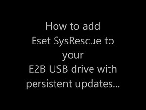 Add ESET System Rescue Live + persistence to Easy2Boot (E2B)