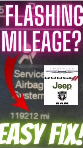 Dodge Chrysler Jeep FLASHING Mileage odometer speedometer FIX! #automobile #mechanic