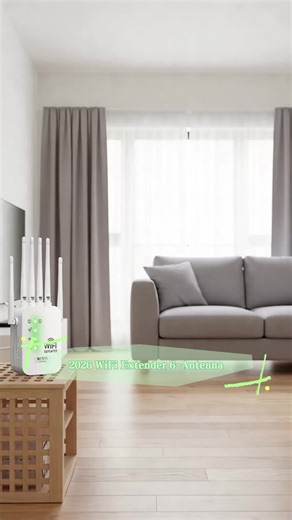 2026 Fastest 6-antenna WiFi Extender Signal Booster Wireless Signal Repeater - Coverage Up to 9999 sq. ft, Easy Setup, Long Range WiFi Extender, Ethernet Port & Access Point, and Stable Internet Performance with 99 Devices