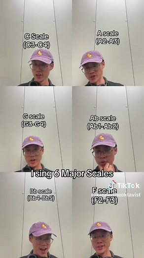 Sing 6 Major Scales: C, A, G, Ab, Bb, F