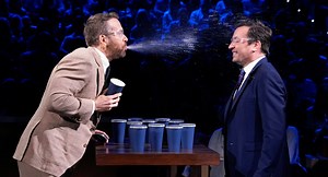 Ryan Reynolds Plays Fallon’s New Game – Spit Take Roulette!