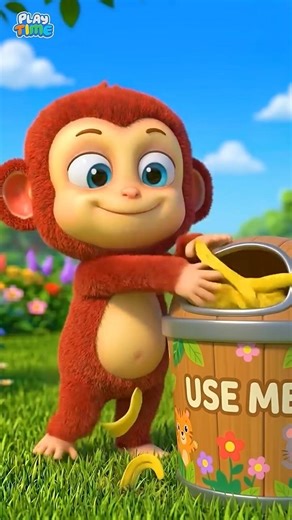 Kids Learn Always Throw Garbage In the Dustbin | Good Habits | Baby Cartoon Nursery rhymes #shorts