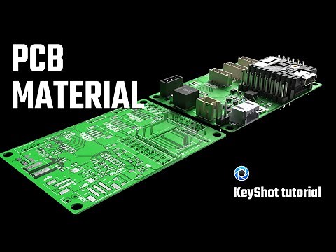 Multicolor PCB material with solder. KeyShot tutorial.