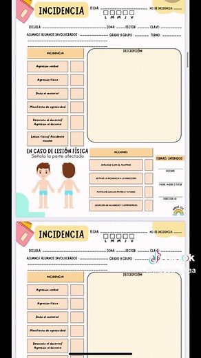 Registro de Incidencias Escolares: Formato Completo | Maestra y Material Educativo