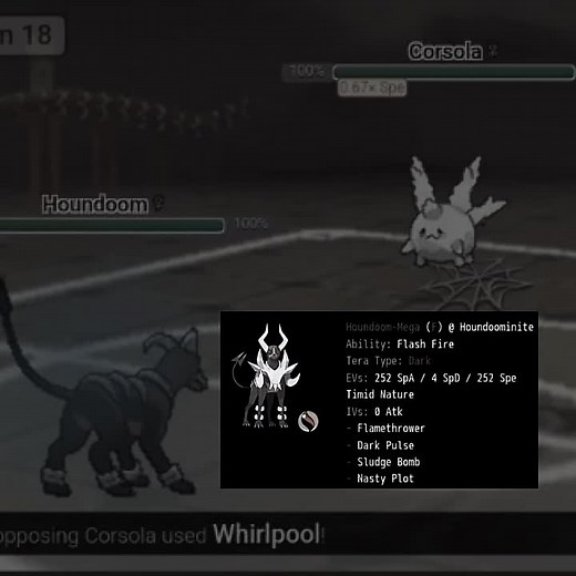 Houndoom Mega Evolution in Pokémon Showdown