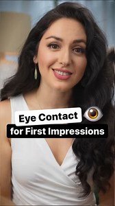 To make a positive first impression, don’t forget to make eye-contact. 3 seconds is said to be the ideal duration.* Here’s a trick to help you do just that, without feeling awkward. Next time you’re talking to someone, try to notice the color of their eyes. 👁️ This simple act naturally helps you hold eye contact for just the right length of time– with no awkwardness! It’s not too short and not too long. It’s just right. It’s a subtle, powerful way to communicate confidence, interest, and presen