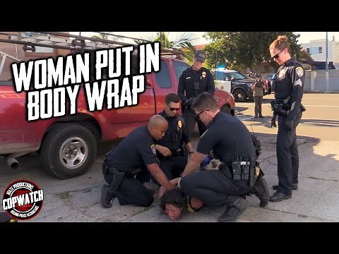 Woman Put in Body Wrap Arrested for 2 Warrants Male Arrested for 2 Knives | Copwatch