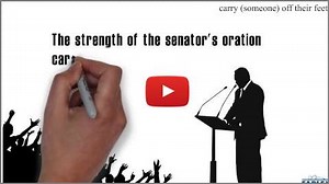 carry off one's feet