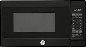 GE Countertop Microwave Oven, Compact 0.7 Cubic Ft., 700-watt Capacity, 6 Auto Cooking Settings, Child-Lock Technology, Kitchen Essentials for the Countertop, Dorm Room or Apartment, Black
