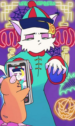 Happy Halloween Cat Animation - Character & Fashion Dance