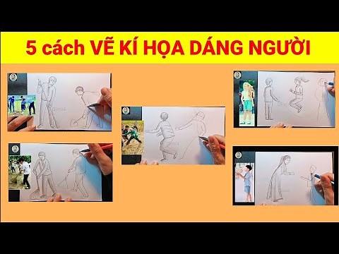 Vẽ kí họa dáng người | kí họa dáng người hoạt động | Mĩ thuật lớp 9 | draw human sketches | KCart3