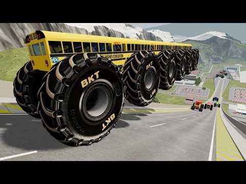 Epic Highter Speed Monster truck jumps CAR Stunts & crashes #001 | BeamNG Drive