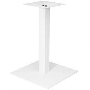 BFM Seating Uptown White Steel Dining Height 18" Square Table Base