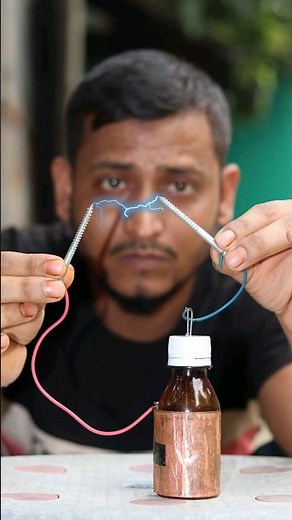 Salt and water make a big capacitor || home made Battery making Process || #shortsvideo #experiment