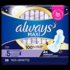 Always Maxi Size 5 Extra Heavy Overnight Pads With Wings | Always