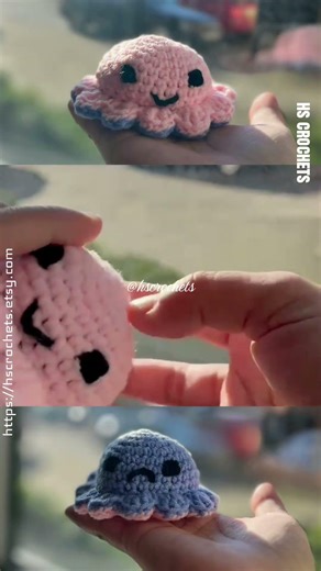 reversible Mini Octopus #craft #crochet #ytshorts #viral #fyp