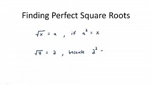 Finding Perfect Square Roots - Overview ( Video ) | Arithmetic