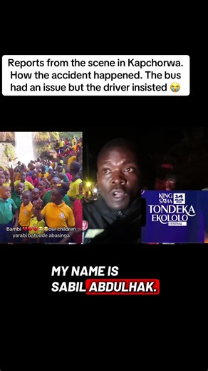 King David junior school. The reports from the scene in kapchorwa where the accident happened. The driver insisted on driving a faulty bus even after it broke down and he was advised to get the students a new bus#genesismedia