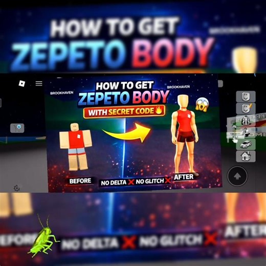 👉 FREE ZEPETO BODY in Brookhaven 😱 No Hack Working Code! #zepetobodywithcode