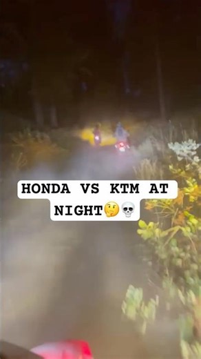Honda vs KTM at night 💀Who bites the dust?👇 #shorts #dirtbike #honda #ktm #bikelife #moto #crf300l