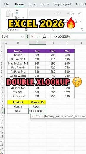 Double XLOOKUP In Excel | Excel Tips and Tricks #excel #exceltutorial #tutorialexcel