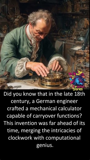In 1795 a German engineer built a calculator with carryover functions far ahead of its time #shorts