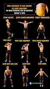 9 Exercises to Lose Weight all over your body🔥| How to lose weight fast in 30 days?💯💥💪 #loseweight #weightloss #weightlossjourney #fitness #one #diet #motivation #health #healthylifestyle #healthy #fatloss #workout #onediet #weightlosstransformation #nutrition #healthyfood #loseweightfast #transformation #healthyliving #healthyeating #getfit #gym #slimmingworld #keto #cwp #fitnessmotivation #lowcarb #fit #exercise #cambridgeweightplan —--------------------------------------------------------