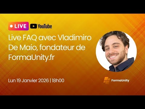 [LIVE] FAQ et tuto avec Vladimiro De Maio Fondateur de FormaUnity